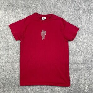 Joyrich x Billieeilish Collab Short Sleeve Embroidered T Shirt Womens Small Red